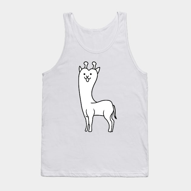 Giraffe Cat Tank Top by CawnishGameHen